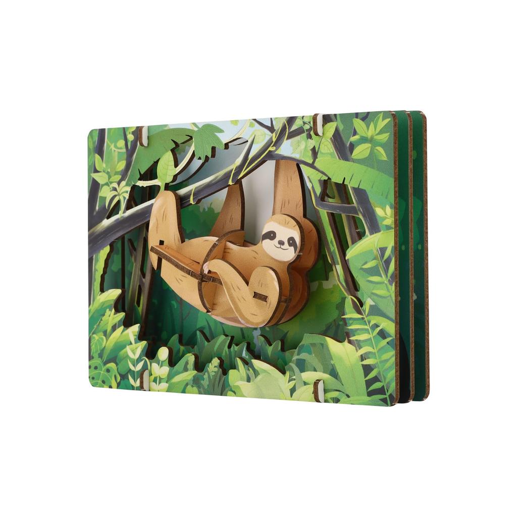 Luke Run APRICUS 3D Theater Puzzle Sloth Puzzle 14.7 x 3 x 9.7 cm Paper