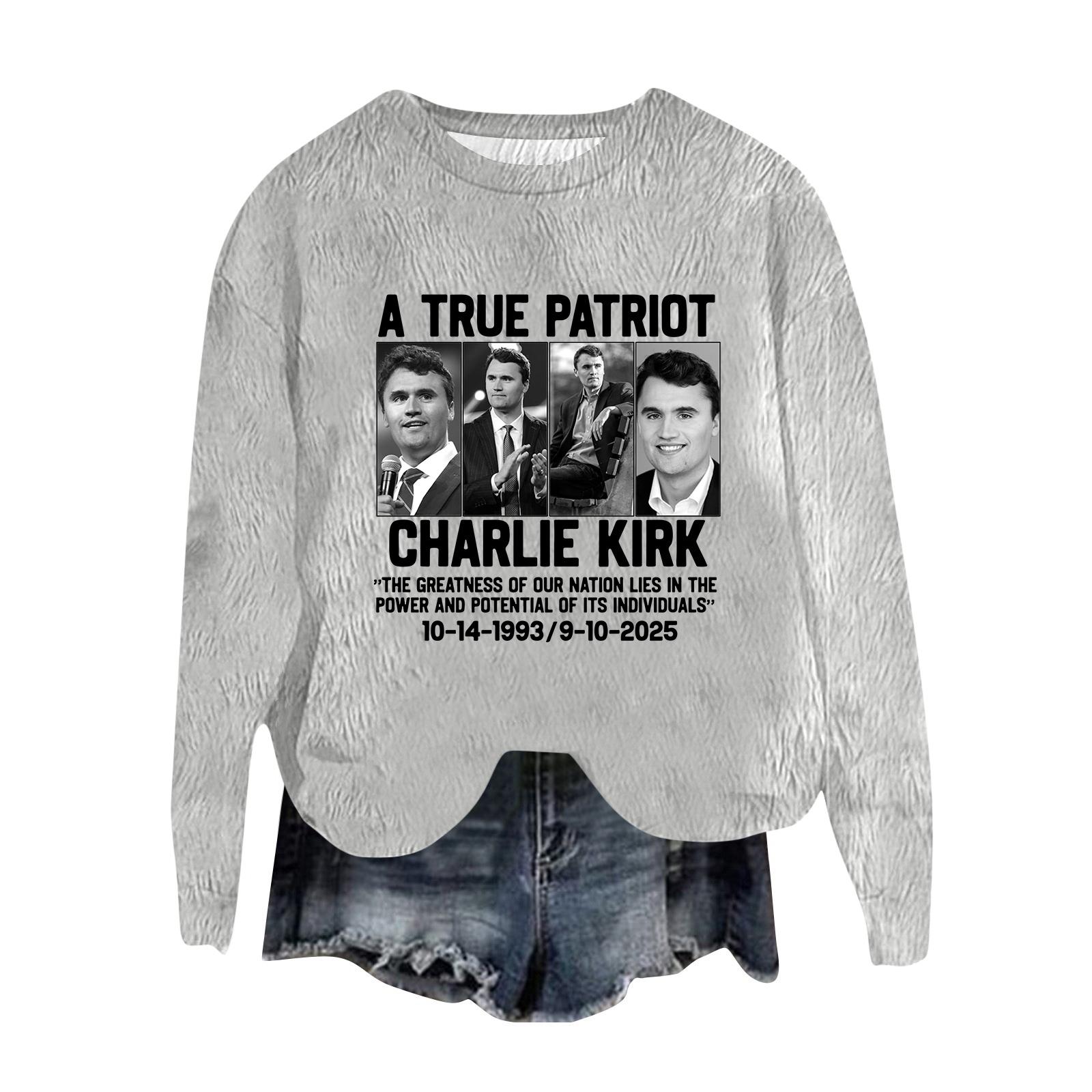 

Женский модный пуловер с круглым вырезом, футболка с длинным рукавом, с принтом M