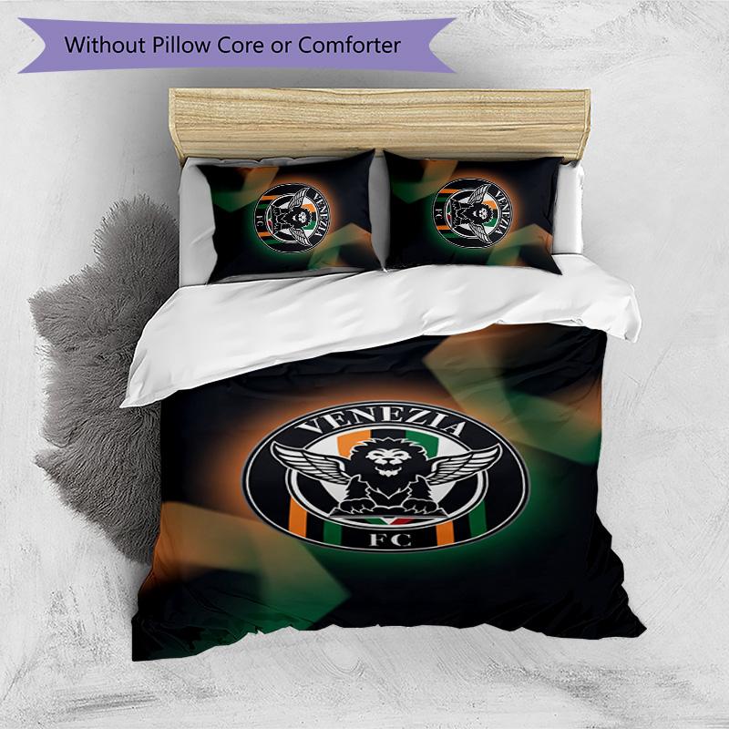 Venezia FC Football Printed 3 Pieces Bedding Set, Comfortable Skin Friendly Bedroom Duvet Cover Set
