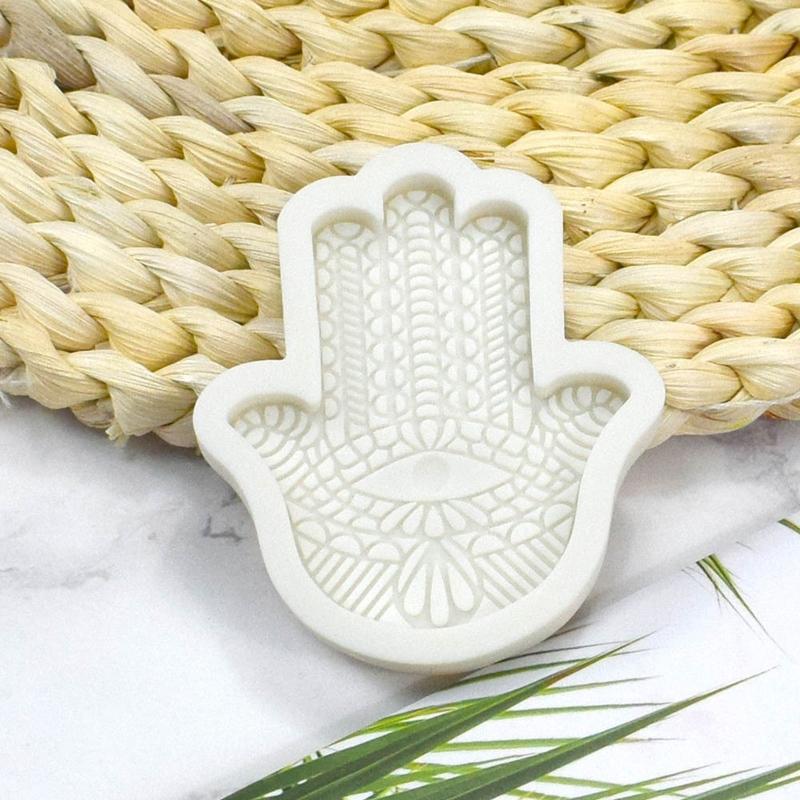 3D Fatima Hand Shaped Fondant Chocolate Mould Cake Topper Decorating Tools Epoxy Resin Silicone Mold Easy To Clean