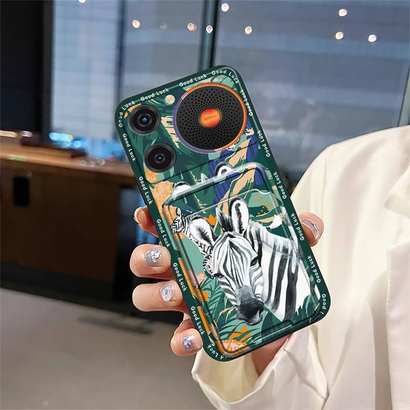 Back Cover Graffiti Phone Case For ZTE Nubia Music Anti-knock Fashion Design Cartoon Durable Card Bag Full Wrap TPU Cute