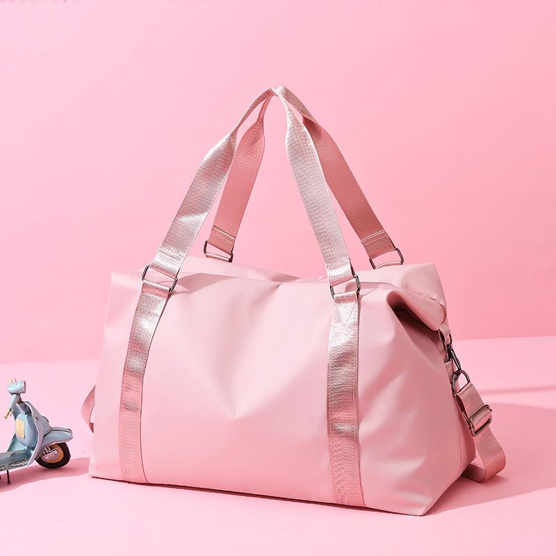 

New Travel Bag, Short-distance Luggage Bag, Fitness Sports Training Bag, Maternity Bag, Accommodation Bag, Light and Simple розовый