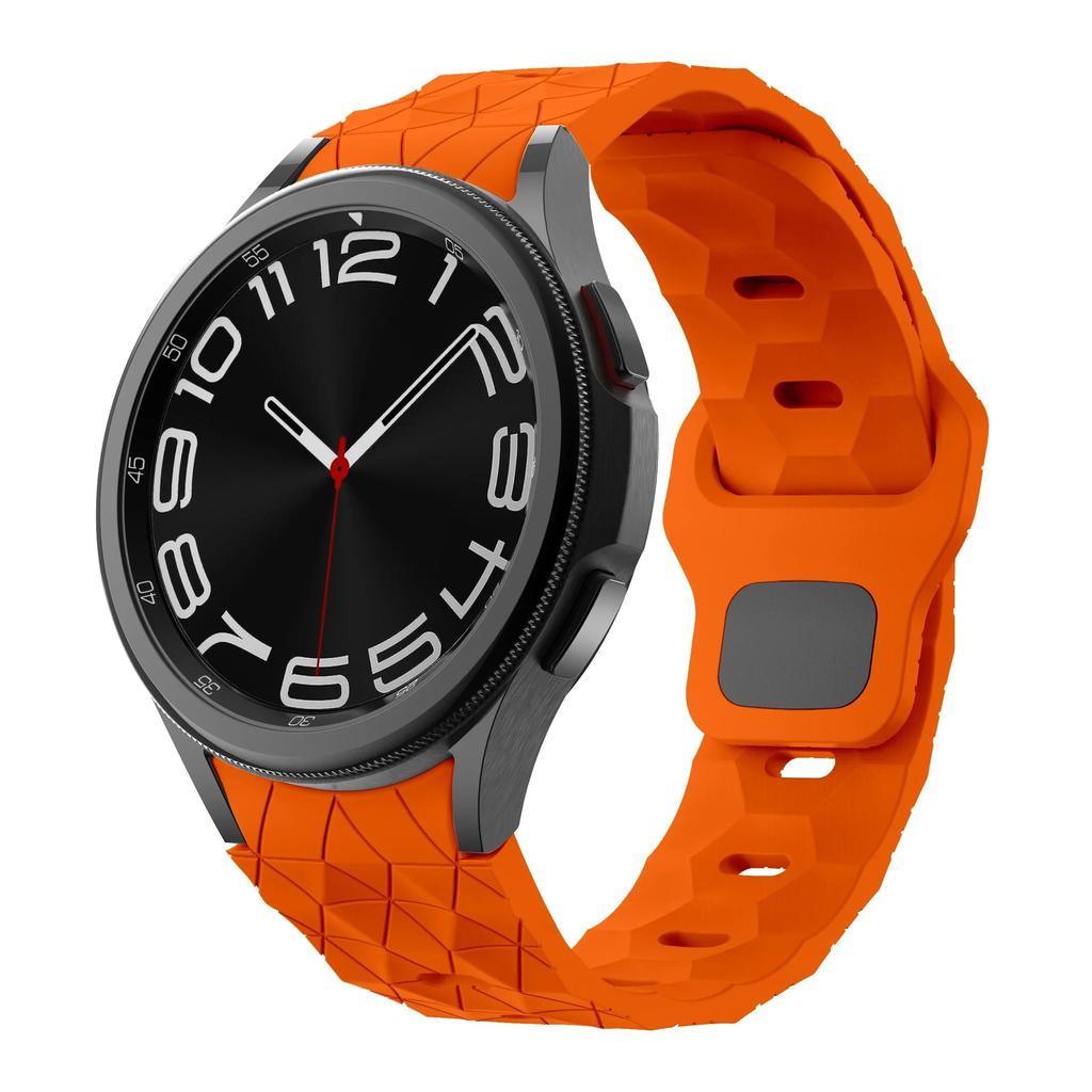 Football Pattern Silicone Strap for Samsung Galaxy Watch 7 6 5 4 44mm 40mm Bracelet Watchband Watch 6-4 Classic 47mm 46mm Correa