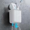 Toothbrush Wall Mounted Holder Toothpaste Mouth Cup Drill-Free Bathroom Storage Shelf Portable Rack