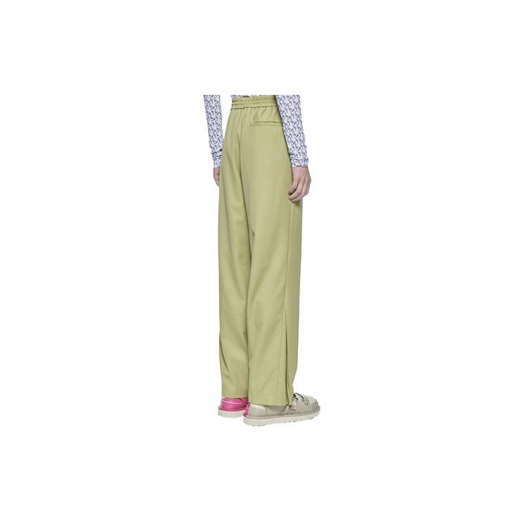 Feng Chen Wang Casual Pants Men's Green Moderate Straight Fit Pants FMS13TR23