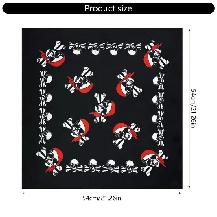 Compact Travel Bandana Skull Print Design Quick Dry Material For Adventure