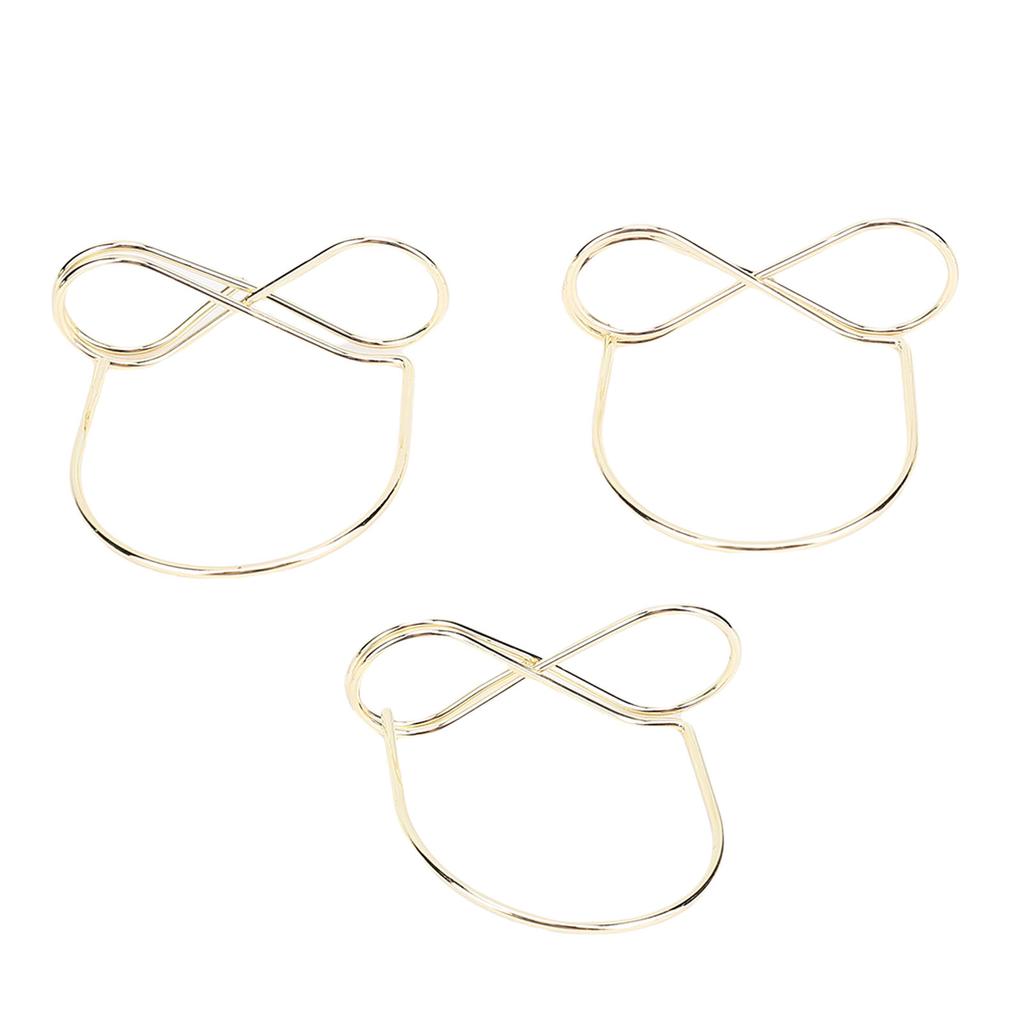 15PCS Table Number Holders Glasses Shape Multifunctional Slick Finish Iron Wire Picture Holder