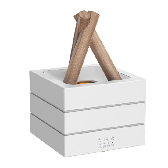 

Увлажнитель воздуха с эффектом пламени, ароматерапия, диффузор эфирных масел, защита от автоматического отключения, питание от USB белый