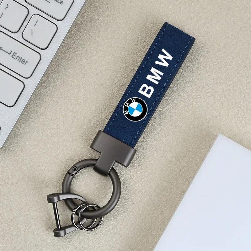 Naklejka Samochodowa Gorąca 2025 T-Styling Skóra Samochód LOGO Pierścienie do Kluczy Dekoracja Brelok Wisiorek Brelok Do BMW E90 E60 E61 E93 E87