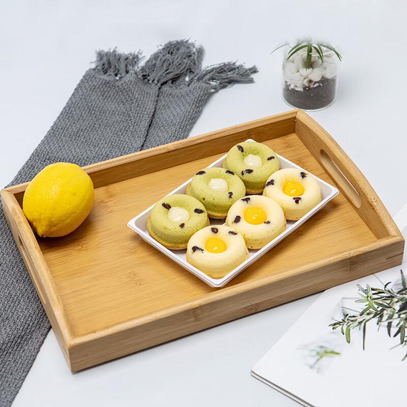 Bamboo Wood Serving Tray with Handles