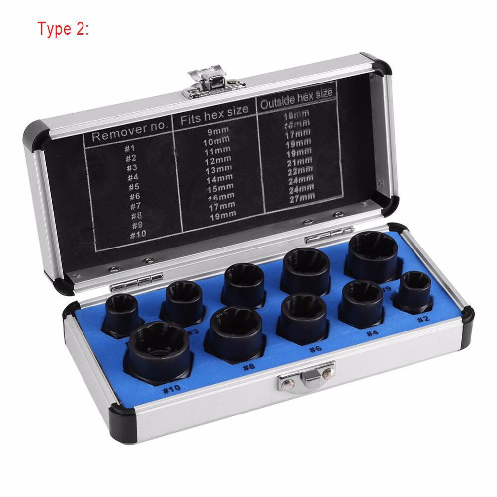 Ten-Piece Nut & Bolt Extractor Set