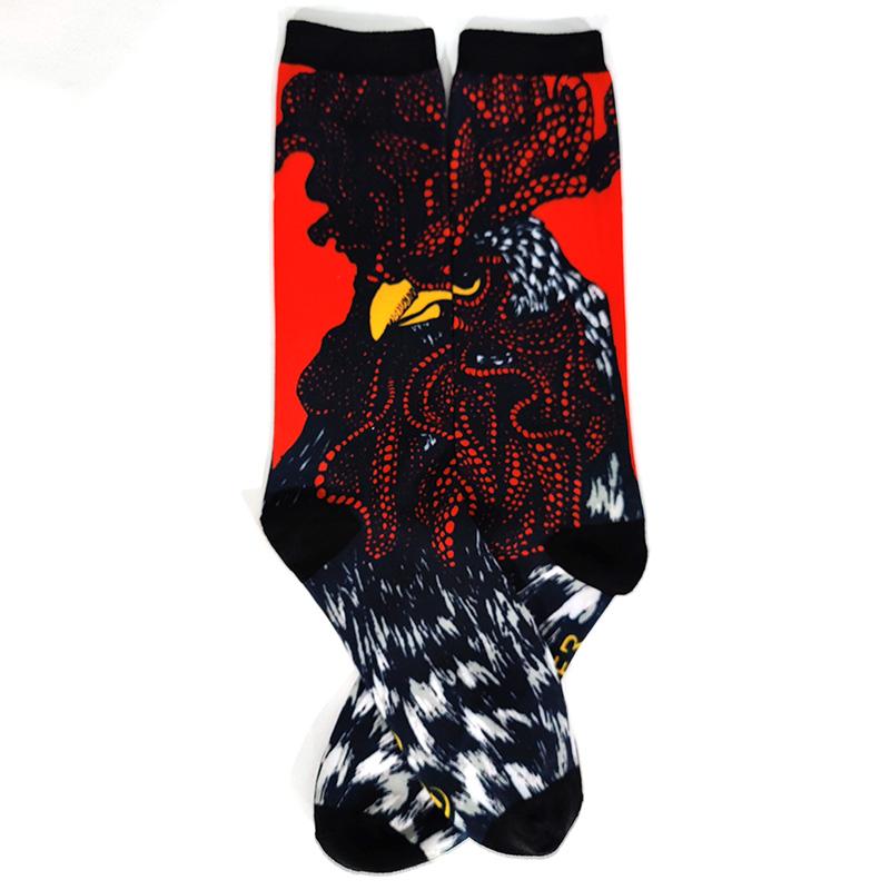 Novelty Happy Funny Men Graphic Socks Cotton Poker Corgi Frog Crazy Burger Piranh Wolf Avocado Eagle Sock