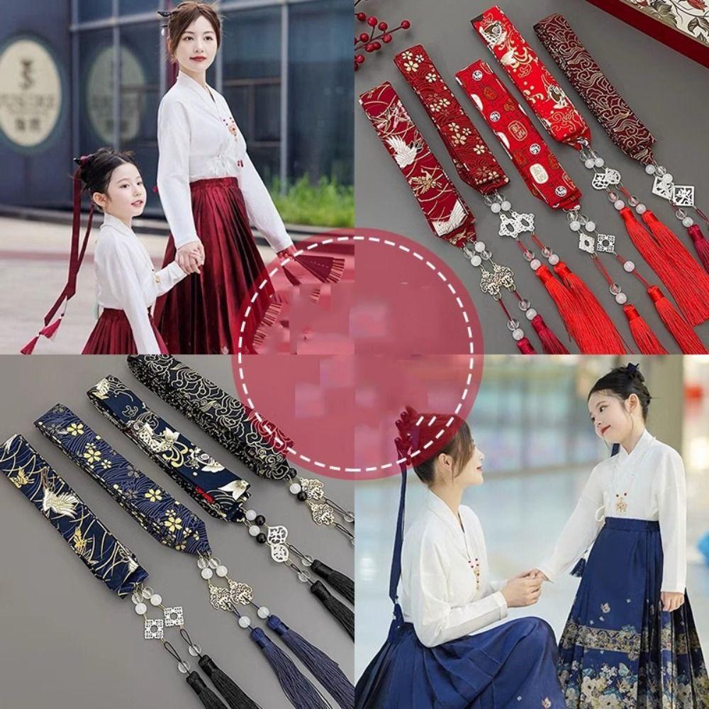 Dragon Chinese Style Hair Band Embroidery Bow Ribbon Headwear Retro New Year Headwear  Girl/Women