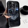 LZ3 Black Cat Green Eyes Silicone Phone Case for iPhone 11 13 14 15 16 Pro Max 7 8 16 Plus 12 Mini XS Max XR Shockproof Back Cover