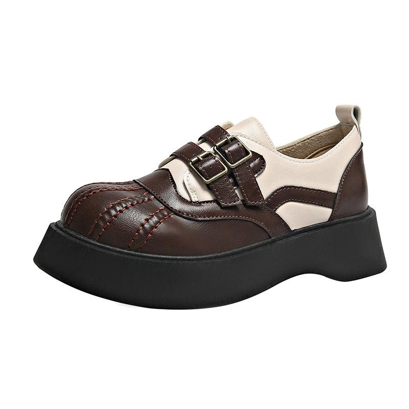 

Французские Нежные Феи Ветер Маленькие Кожаные Туфли Осень Неглубокий Вырез Мэри Джейн Одинарные Туфли Платформа Маффин Колледж Лоферы 40