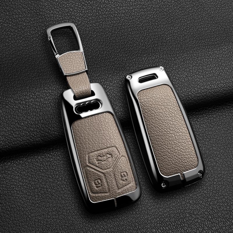Husă Portchei din Aliaj de Zinc cu Piele pentru A5 A6 A7 A8 A4 RS3 RS4 SLINE Q3 Q5 Q7 Q8 B6 B7 B8, Decoratiuni Cheie, Carcasă