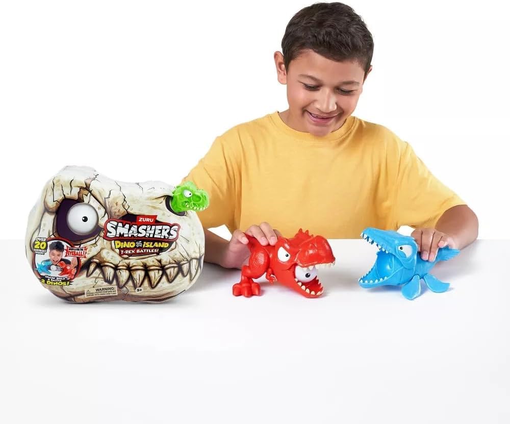 Smashers Dino Island Figursett av ZURU T-Rex (Rød Dino)