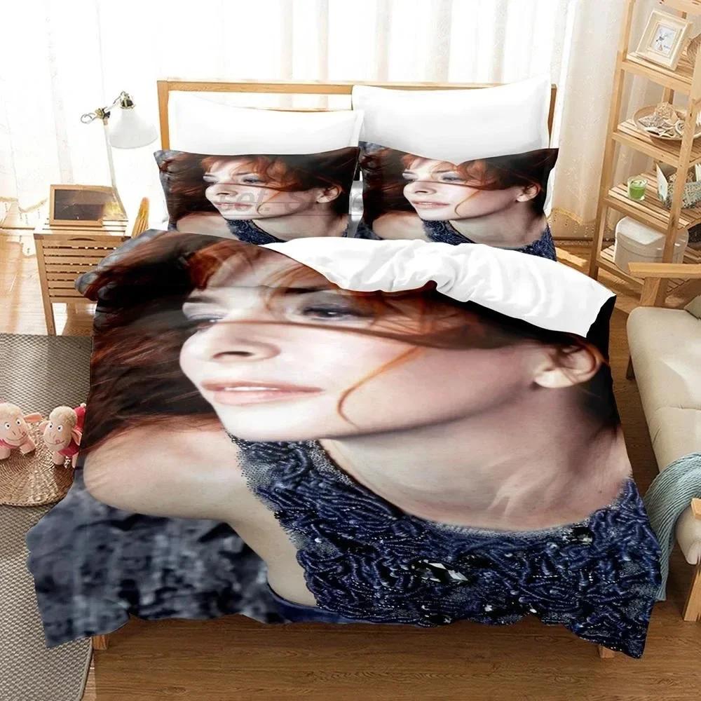 Mylene Farmer Comfortable Duvet Quilt Cover Pillowcase Bedding Set Children Bedroom Decoration Textile ropa de cama conjunto