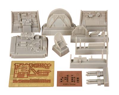 SBS Model Kokpit Seti Reçine Parçalar SBM48027 1/48 N1K2-J Shiden-kai (Hasegawa için) (Uçak)