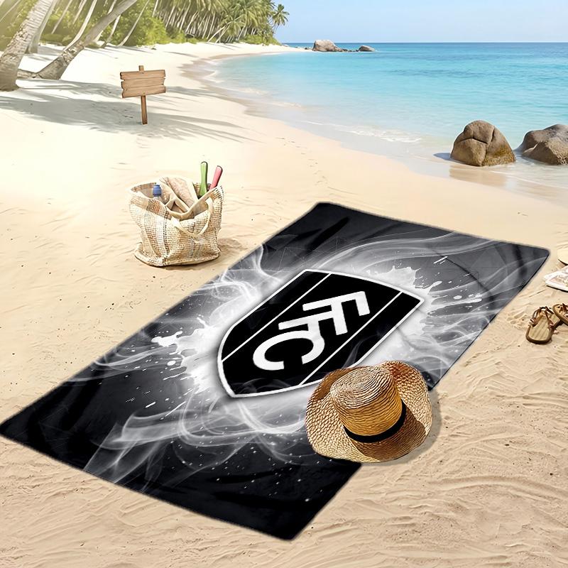 Fulham Football Print Beach Towel, Large Soft Quick Dry Towel for Beach Camping Swimming