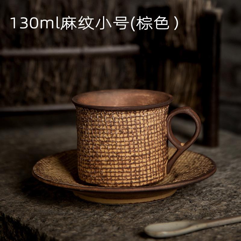 

Handmade Rock Mud Mountain Espresso Coffee Cup and Saucer Set Afternoon Tea Latte Mug 201-300ml