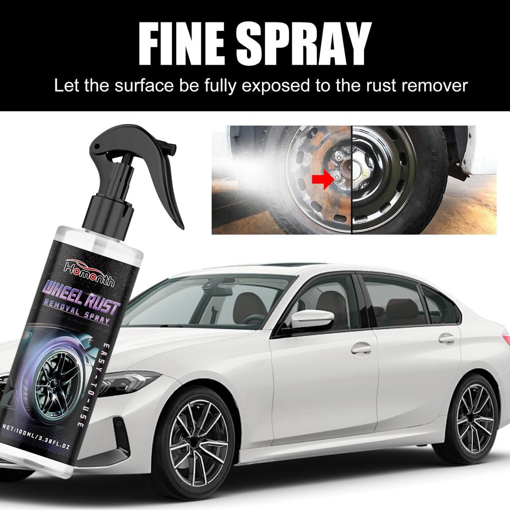 Homonth Multi-Purpose Rust Remover Spray Metal Surface Chrome Paint Car Maintenance Iron Powder Cleaning Super Rust Remover Car Inhibitor