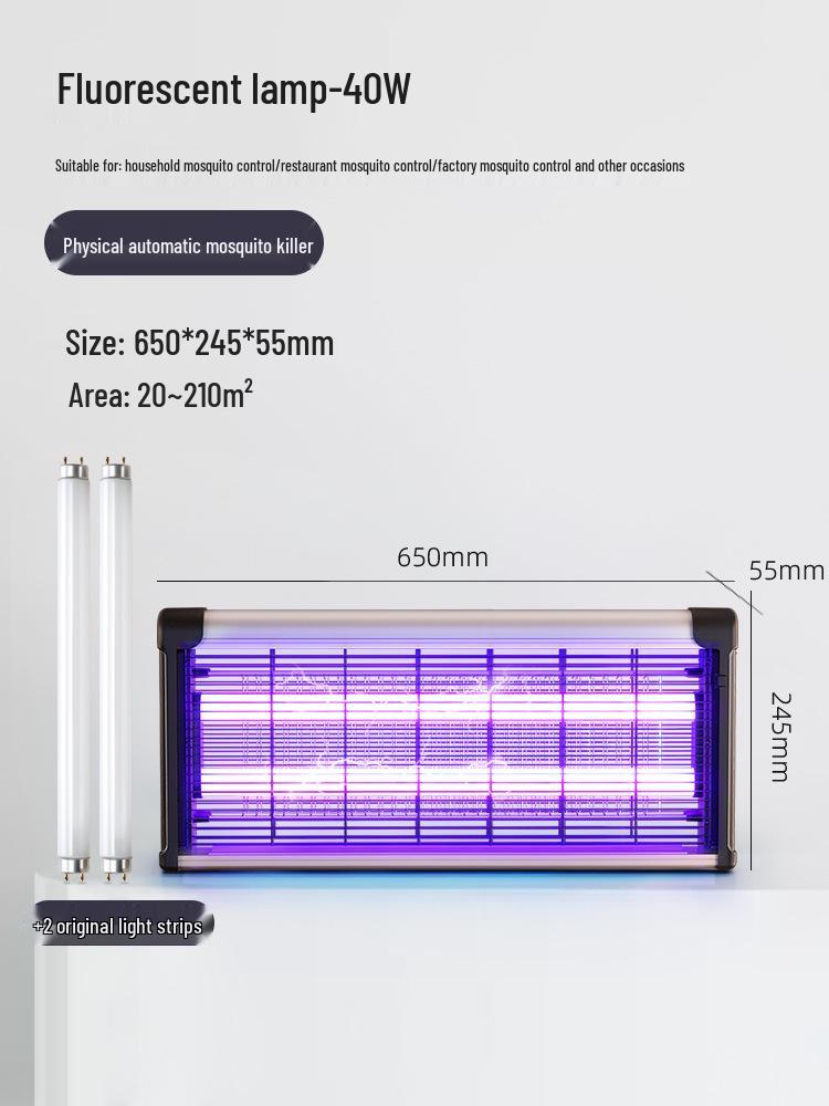 Outdoor LED Mosquito Fly Trap Lamp - Hanging Vertical Pest Control for Restaurants, Workshops, and Farms