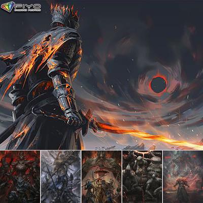 5D DIY Diamond Painting Game Dark Souls Cross Stitch Diamond Art Embroidery  Mosaic Home Deco