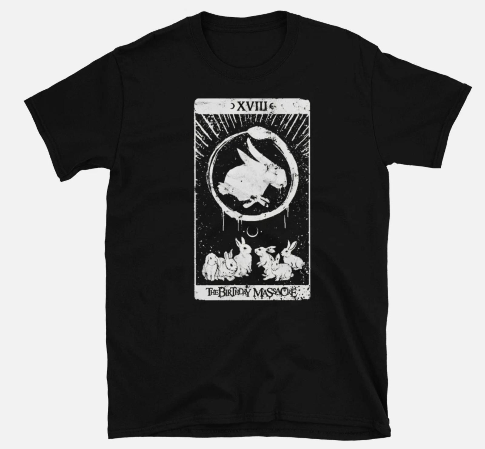 Retro Rabbits Tarot Card The Birthday Massacre Shirt Black Unisex S-5XL XXL