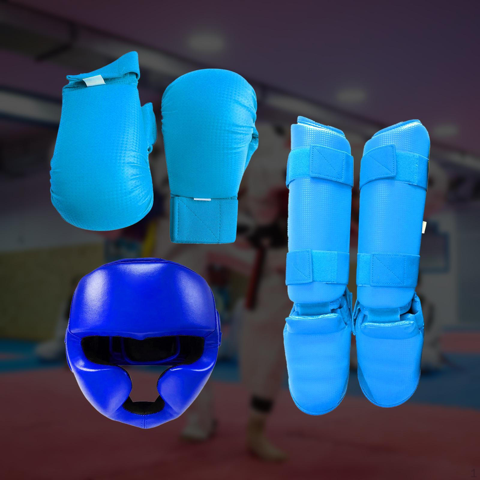 

Набор снаряжения для спарринга по каратэ, головной убор для бокса, защита для тренировок, защита голени S