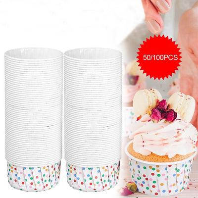 Forros para Pasteles Envoltorios para Magdalenas Tazas de Postre Recubiertas Tazas de Papel Calientes para Magdalenas Hogar y Cocina
