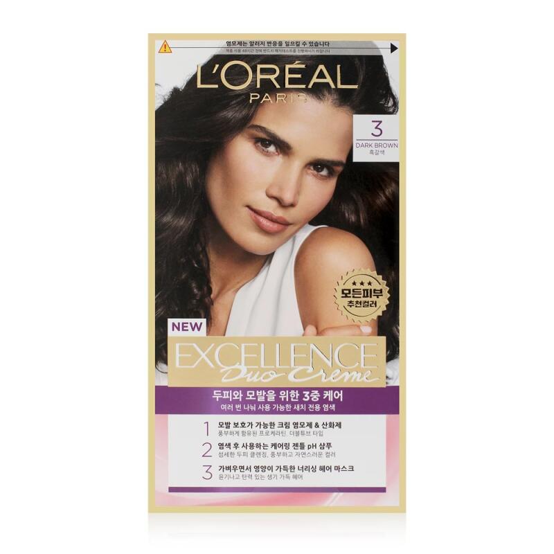 [L'Oréal Paris] Excellence Double Tube Duo Cream Hair Dye, 6 Colors