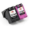 Remanufactured Ink Cartridges Replacement for HP 303 XL 303XL Black and Tri-Color Compatible with HP Tango TangoX E1134