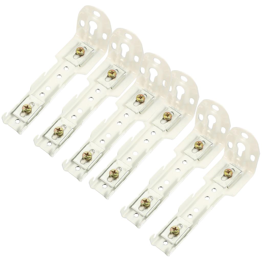 6Pcs Curtain Track Install Code Holder Premium Metal Wall Mount Brackets for Ceiling Track Curtains Residential Commercial