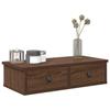 VidaXL Wall Shelf with Drawers Brown Oak Engineered Wood, Wall Shelf with Cabinet, Wall Storage Unit, 859947