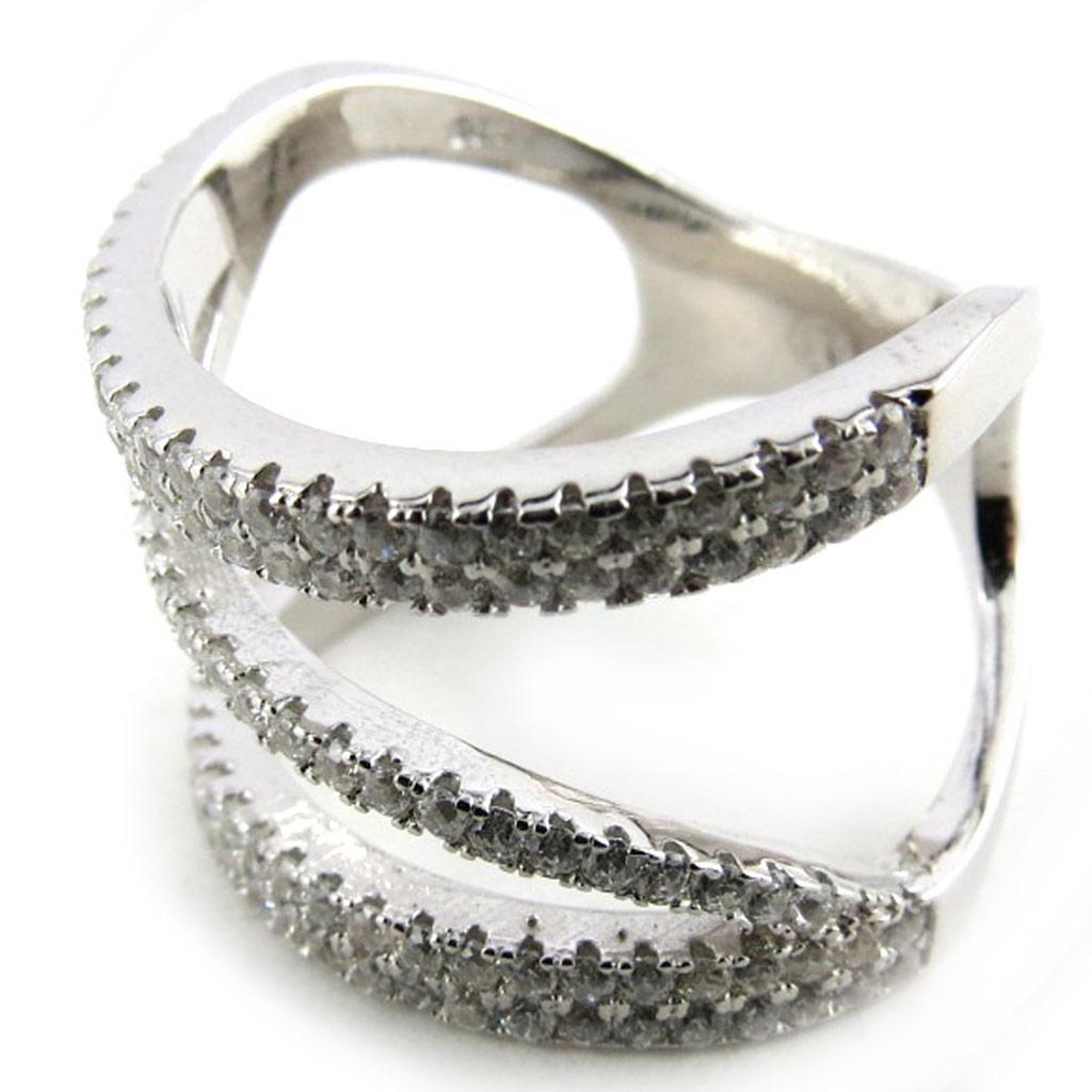 Λευκό ασημένιο δαχτυλίδι "Sissi".