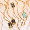 Stylish Tarot Pendant Necklace Tarot Card Enthusiast Present Fashion Tarot Jewelry Party and Festival Necklace for Daily