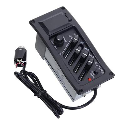 Guitar Pickup System 4 Band EQ Preamp Amplifier with LCD Tuner for Acoustic Guitars Music Sessions