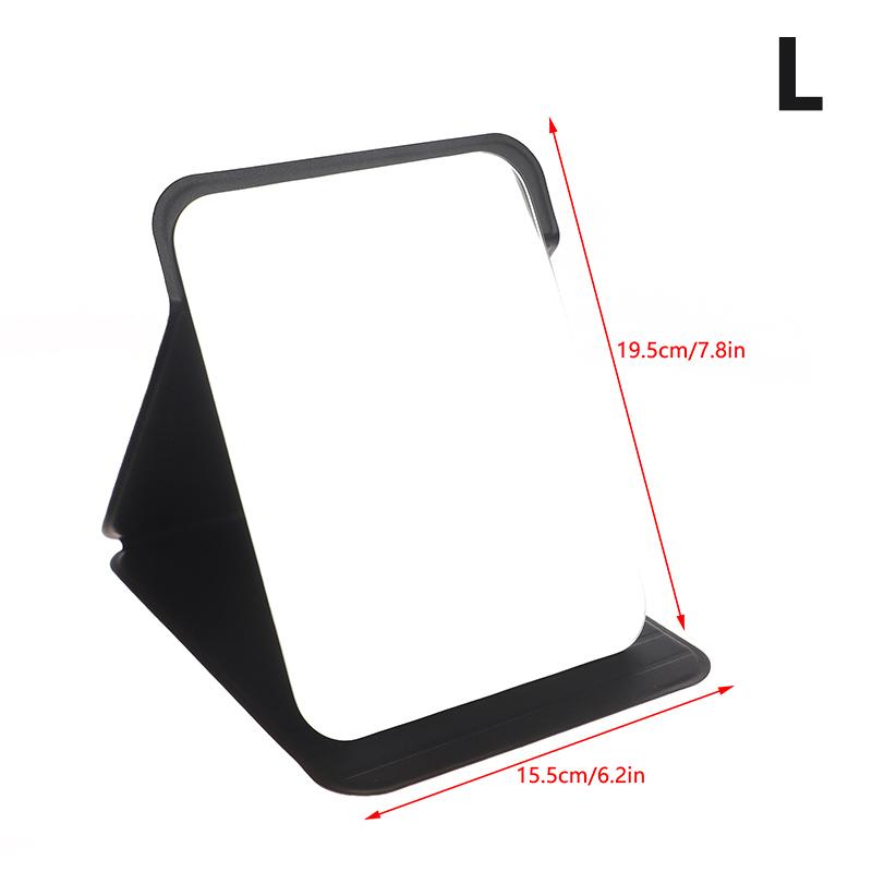 

Desktop Makeup Mirror Pu Leather Portable Vanity Mirror Foldable Hand Mirror Compact Mirrors Cute Pocket Mirrors For Travel Tool L чёрный