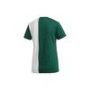 Adidas Adibreak Tee Logo Print Spliced Breathable Sports Round Neck Short Sleeve T-Shirt Women Tops Green GJ6584