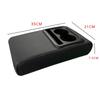 Auto Center Console Armrest Cushion With 2 Cup Holder PU Leather Armrest Pad Portable Car Amrest Pillow Cover Height Pad