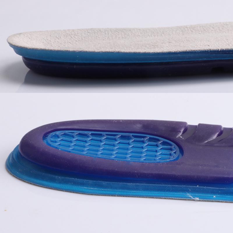 Two-Color Honeycomb Silicone Running Insole - Breathable, Shock Absorbing, Free Cutting with Flocked Surface