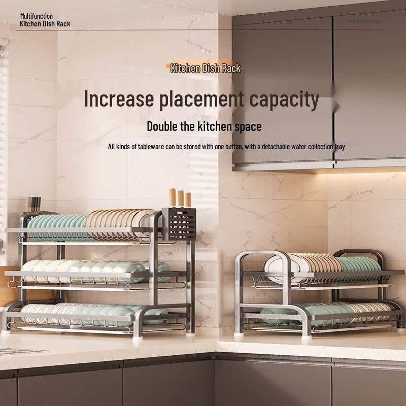 Duomeiduo 3-Tier Carbon Steel Dish Drying Rack