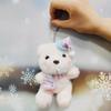 Hat Adorable Birthday Bear Pendant Cute Cartoon Girl Plush Keychain Kid Backpack
