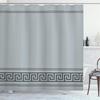 Modern Geometric Shower Curtain Black Line Pattern Minimalist White Bath Curtains Polyester Cloth Home Bathroom Decor With Hooks