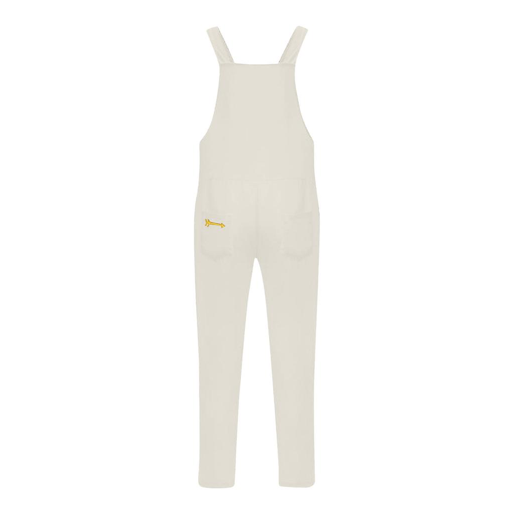 Women Jumpsuit Loose Large Size Casual Linen Cotton Suspenders Trousers