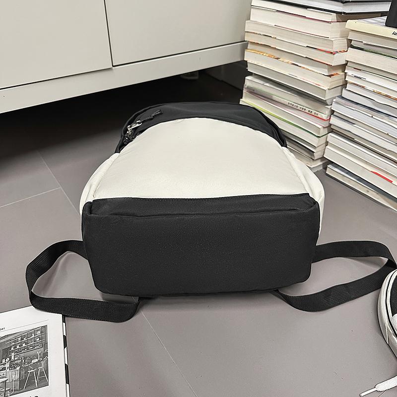 Student Schoolbag Men's Large Capacity Backpack Contrast Color Lightweight Women's Backpack