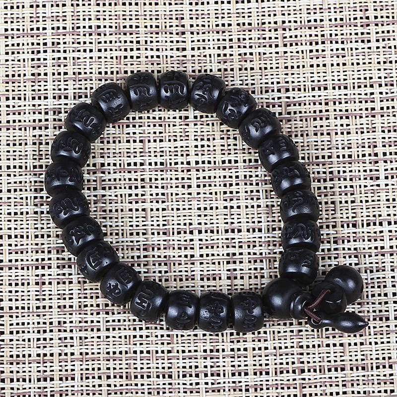 Qiyi Ethnic Style Lightning-Struck Jujube Wood Buddhist Prayer Beads Bracelet - Wooden Hand Ornament