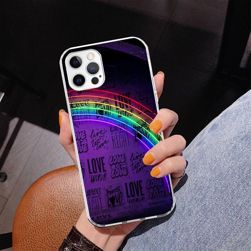 Liebe Ist Liebe LGBT Regenbogen Handyhülle Für iPhone 17 Air 16 Pro Max 16E 15 + 14 Plus 11 12 13 Mini 7 8 SE Geschenk Druck Abdeckung Fundas