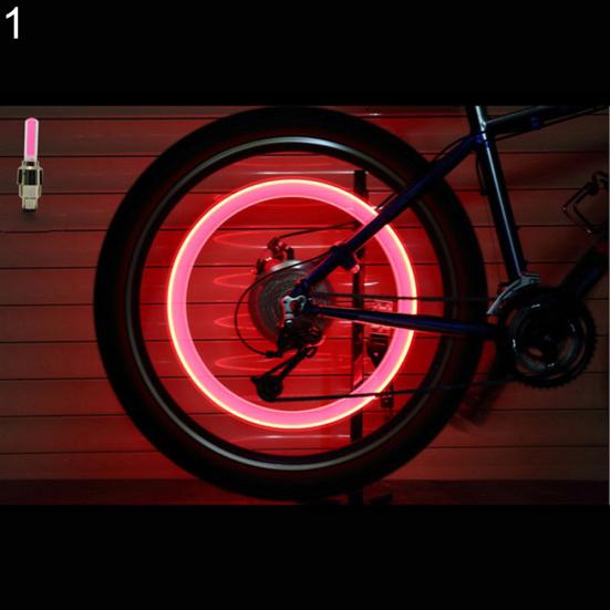 2 x Blikající Krytky Ventilků Kol LED Světla pro Auto Kolo Motocykl
